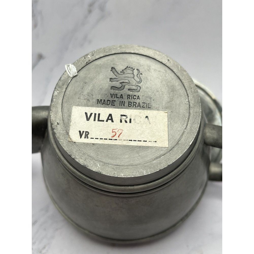 Vila Rica Made in Brazil Small Pewter Teapot 4.5 Inches Tall - Picture 2 of 10